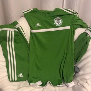 green style soccer Sounders academy uniform